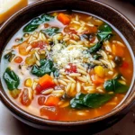 Italian Orzo Spinach Soup