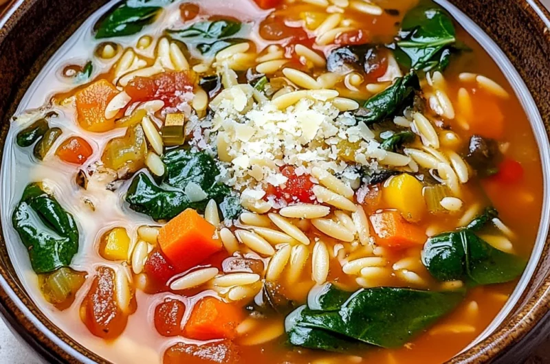 Italian Orzo Spinach Soup