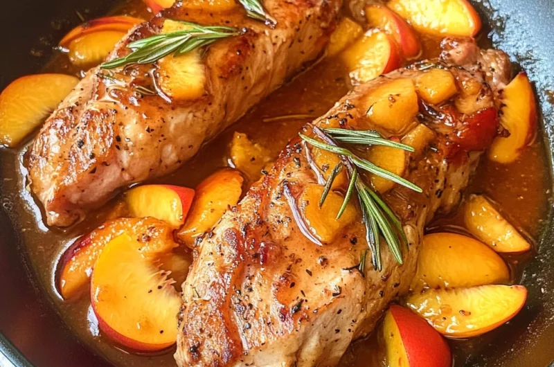 Peach Glazed Pork Tenderloin