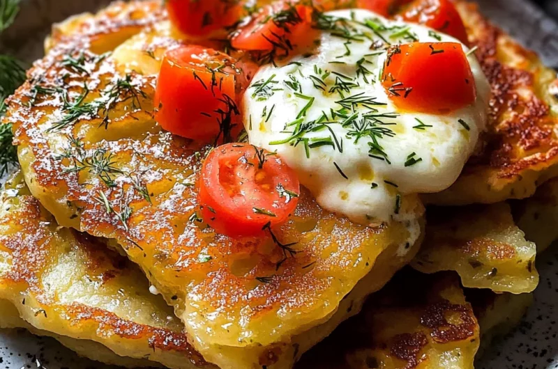Potato and Onion Cheese Pancakes