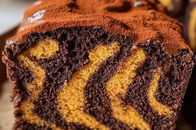 Pumpkin Marble Cake (vegan)