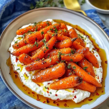 Roasted Carrots with Whipped Ricotta and Hot Honey
