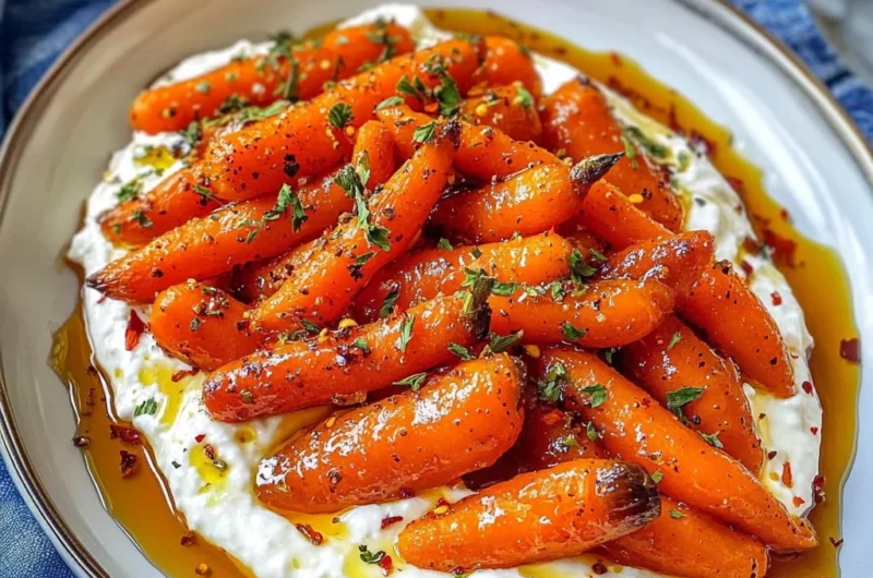 Roasted Carrots with Whipped Ricotta and Hot Honey