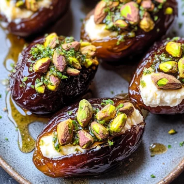 St. Patrick’s Day Treat: Honey Pistachio Ricotta Stuffed Dates