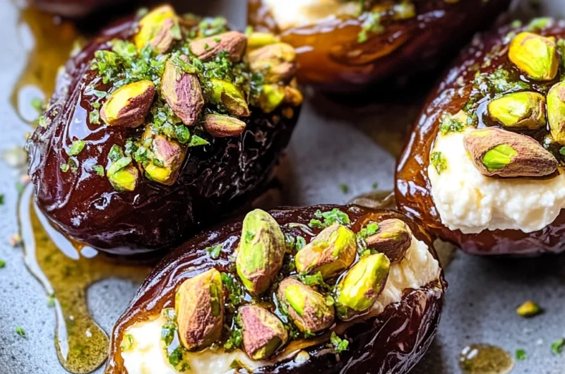 St. Patrick’s Day Treat: Honey Pistachio Ricotta Stuffed Dates