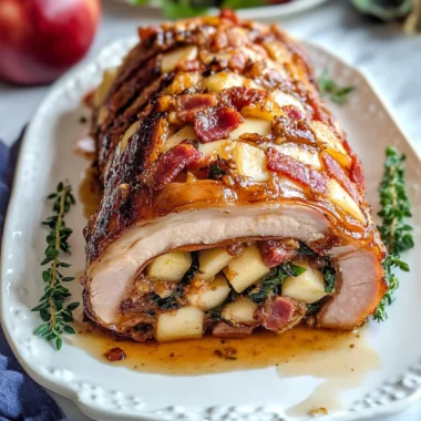 Apple & Bacon Stuffed Pork Loin Roll (video)