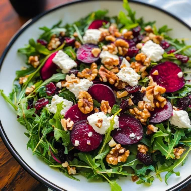 Beet and Goat Cheese Arugula Salad