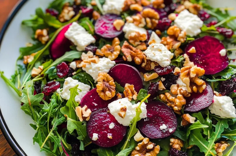 Beet and Goat Cheese Arugula Salad