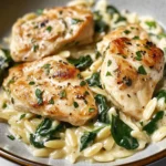 Boursin Orzo with Chicken