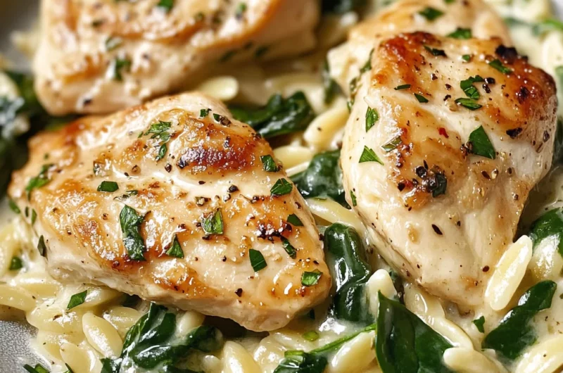 Boursin Orzo with Chicken