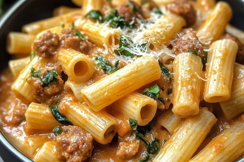 Creamy Sausage Rigatoni