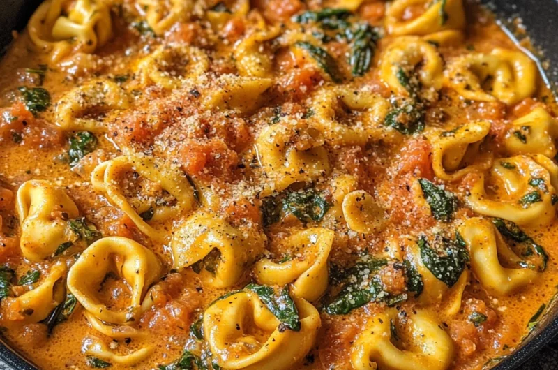 Creamy Spinach Tomato Tortellini Recipe