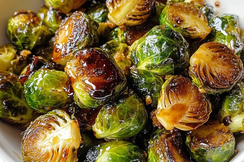 Crispy Honey Balsamic Brussels Sprouts