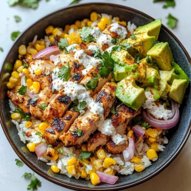Delicious Street Corn Chicken Rice Bowl Recipe