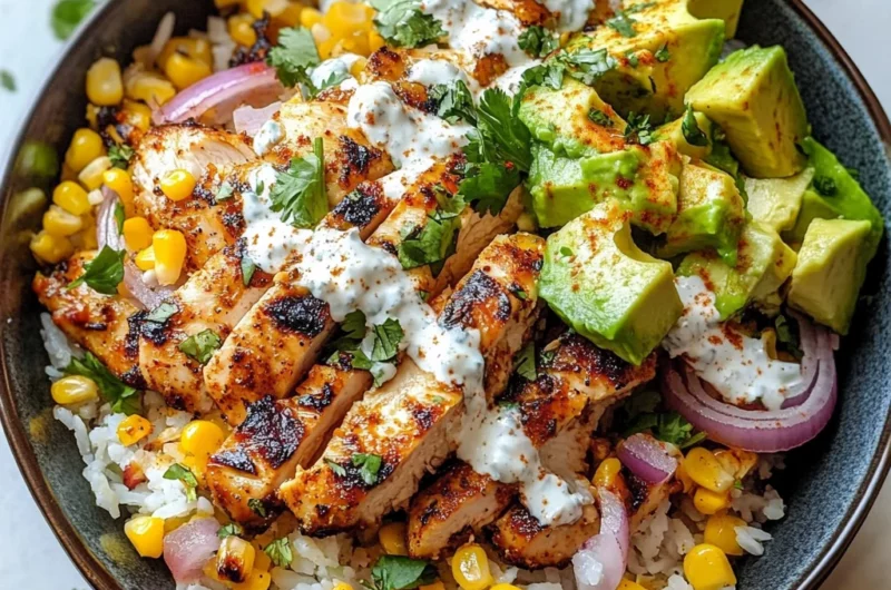 Delicious Street Corn Chicken Rice Bowl Recipe