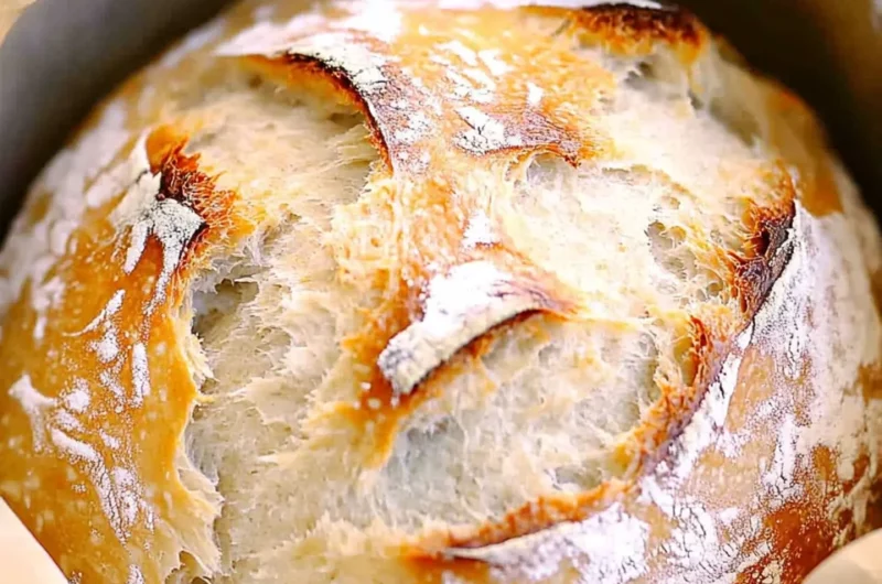 Dutch Oven No Knead Crusty Bread