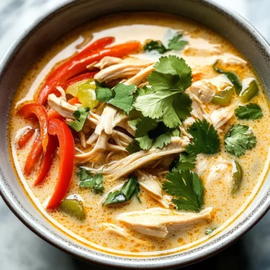 Easy Thai Coconut Chicken Soup