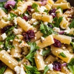 Feta & Cranberry Rigatoni Salad with Lemon Vinaigrette