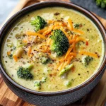 High Protein Broccoli Cheddar Soup