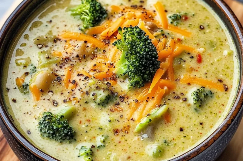 High Protein Broccoli Cheddar Soup