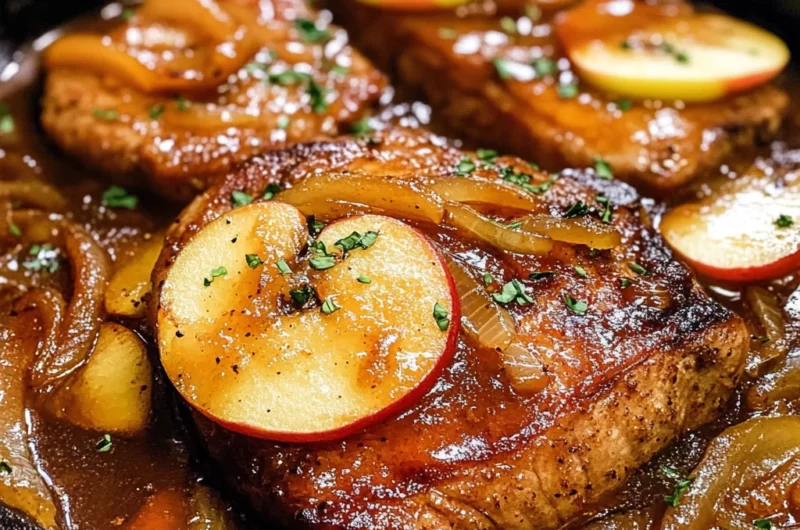 Juicy Apple Butter Pork Chops