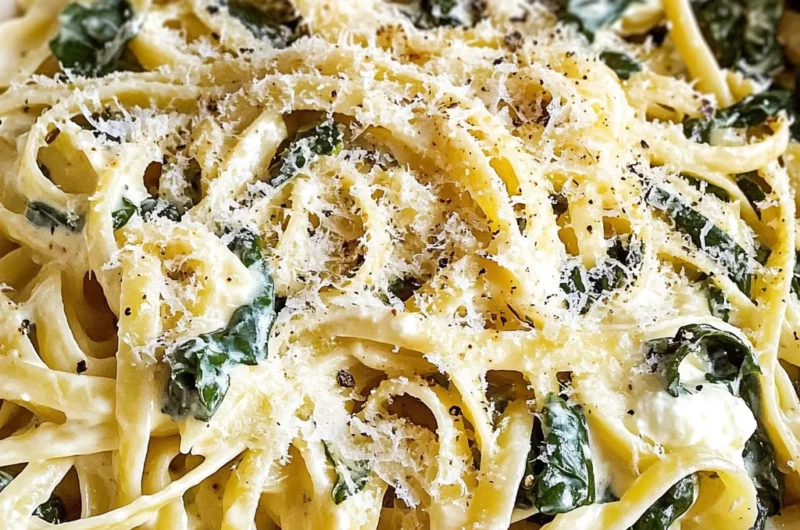 Lemon ricotta pasta & spinach