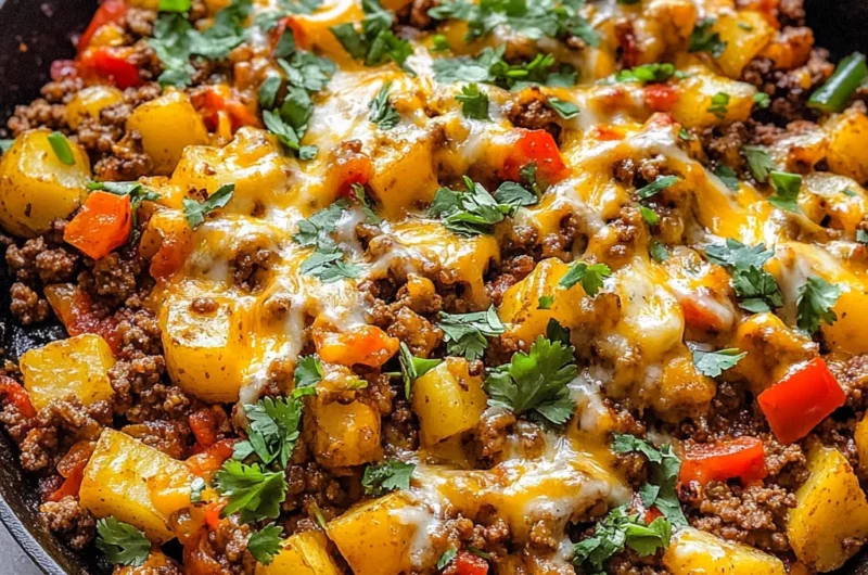Mexican Ground Beef and Potato Skillet