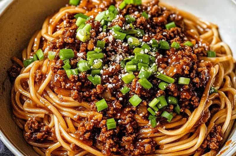 Mongolian Ground Beef Noodles