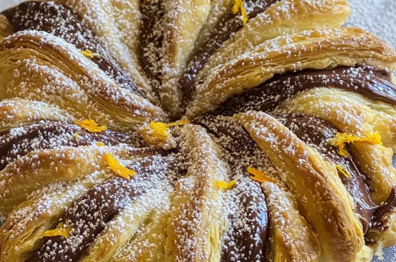 Nutella Puff Pastry Snowflake Recipe