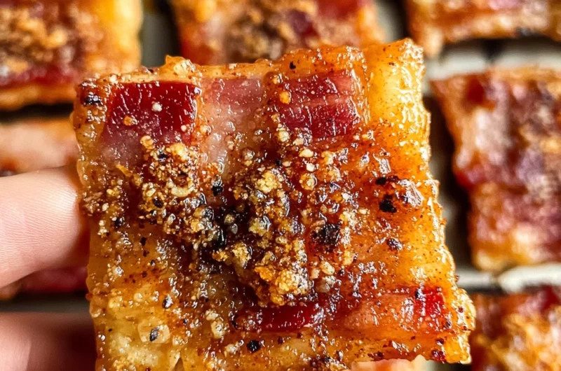 Parmesan Candied Bacon Crackers