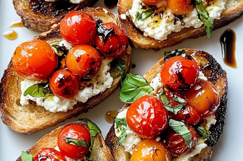 Ricotta Bruschetta with Roasted Tomatoes
