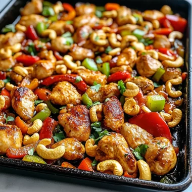 Sheet Pan Cashew Chicken