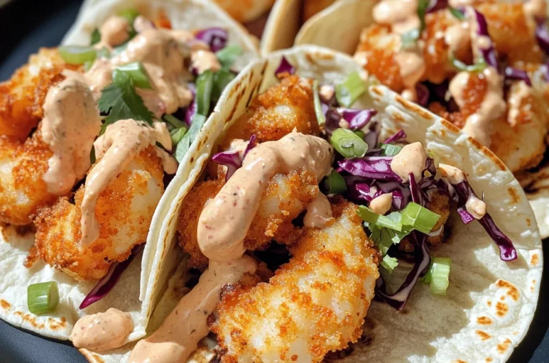 Air Fryer Bang Bang Shrimp Tacos