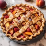 Brown Butter Strawberry Peach Pie