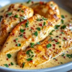Chicken Fillet in Spicy, Creamy Garlic-Parmesan Sauce