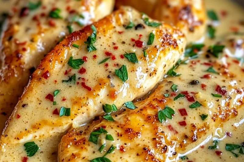 Chicken Fillet in Spicy, Creamy Garlic-Parmesan Sauce