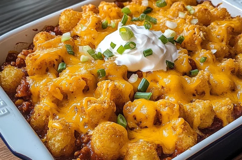 Chili Cheese Tater Tot Casserole: A Family Favorite Dish!