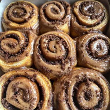 Chocolate Cinnamon Roll with Espresso Cream Cheese Icing