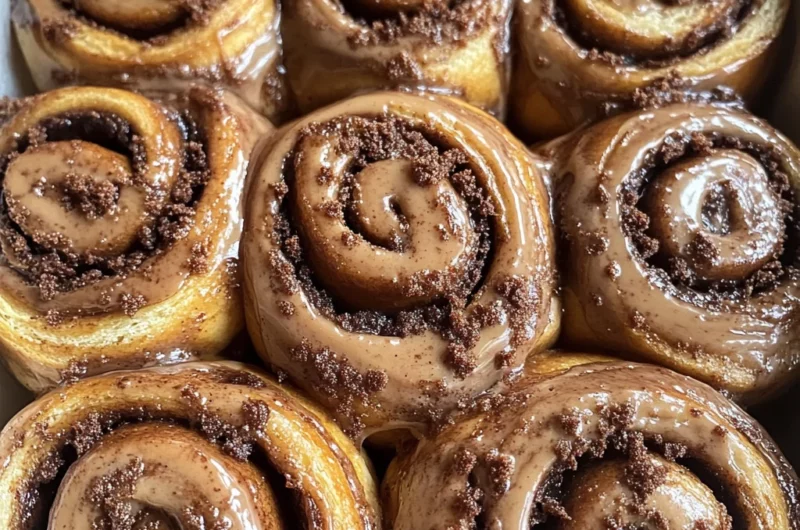 Chocolate Cinnamon Roll with Espresso Cream Cheese Icing