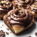 Chocolate Cinnamon Rolls with Hazelnut Icing