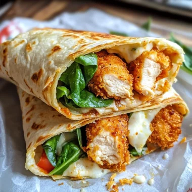 Crispy Air Fryer Chicken & Mozzarella Wraps