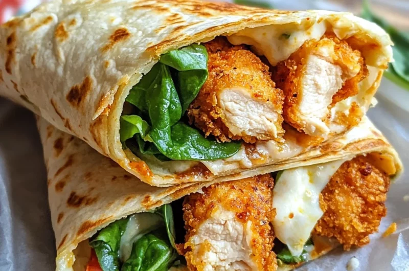 Crispy Air Fryer Chicken & Mozzarella Wraps
