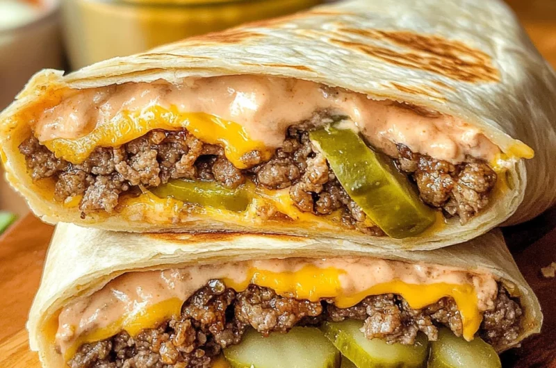 Easy Air Fryer Cheeseburger Wraps