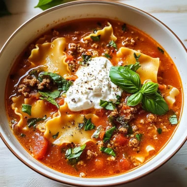 Easy Creamy Lasagna Soup