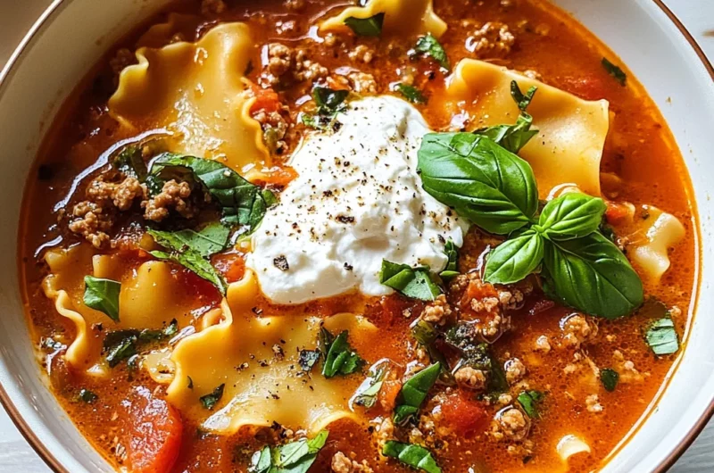 Easy Creamy Lasagna Soup