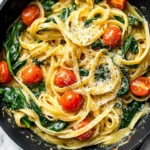 Fresh Spinach and Tomato Pasta