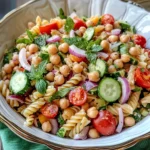 Healthy Chickpea and Vegetable Pasta Salad
