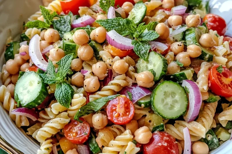Healthy Chickpea and Vegetable Pasta Salad