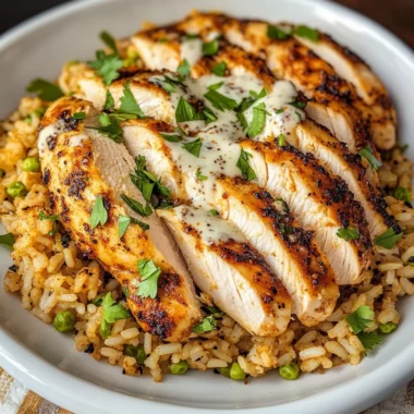 High Protein Creamy Cajun Chicken with Garlic Rice