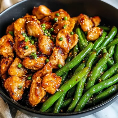 Honey Garlic Chicken and Green Beans
